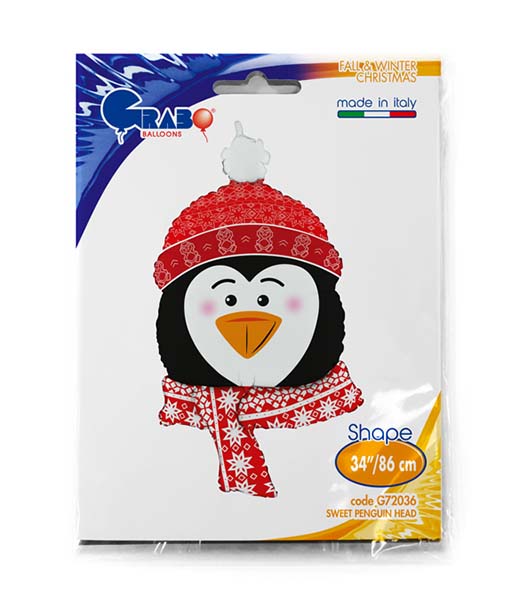 34" Μπαλόνι γλυκός Πιγκουίνος κεφάλι