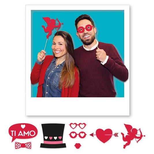 Σετ Φωτογραφικού Photo Booth Love Passion / 8 τμχ