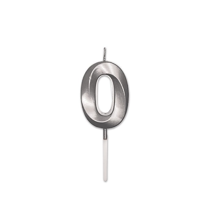 Κερί Prestige Silver Metal 9 cm Νούμερο 0