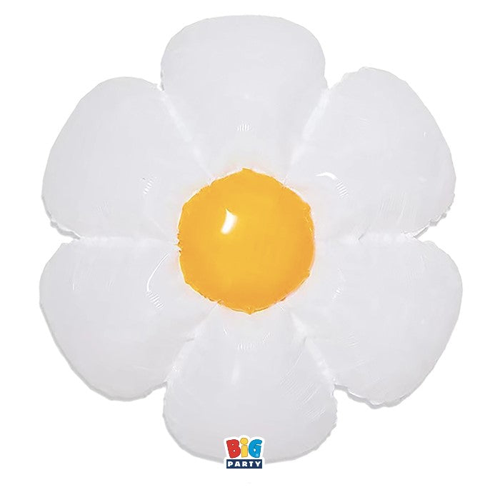 Μπαλόνι Φοιλ Σχήμα Μαργαρίτα Λευκό / 66 x 78 εκ