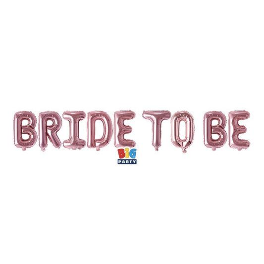 Μπαλόνι Φοιλ  BRIDE TO BE Ροζ Χρυσό /BACHELOR PARTY/WEDDING 340 X 40 εκ