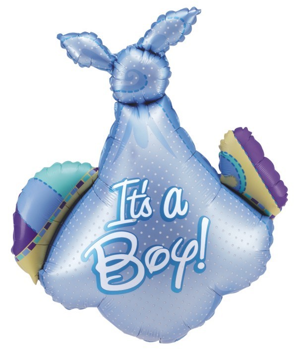 35" Μπαλόνι γέννησης μπλε Πάνα μωρού