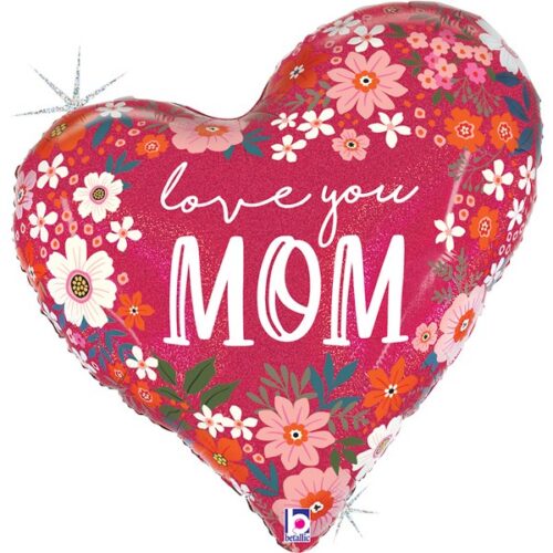 35" Μπαλόνι Καρδιά Mother's Day Φλοράλ
