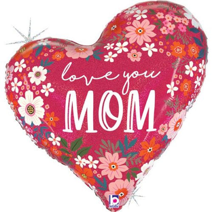 35" Μπαλόνι Καρδιά Mother's Day Φλοράλ