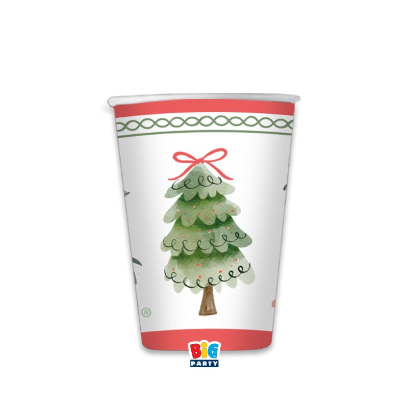 Ποτήρια Χάρτινα 250 ml Joyful Christmas / 6 τεμ