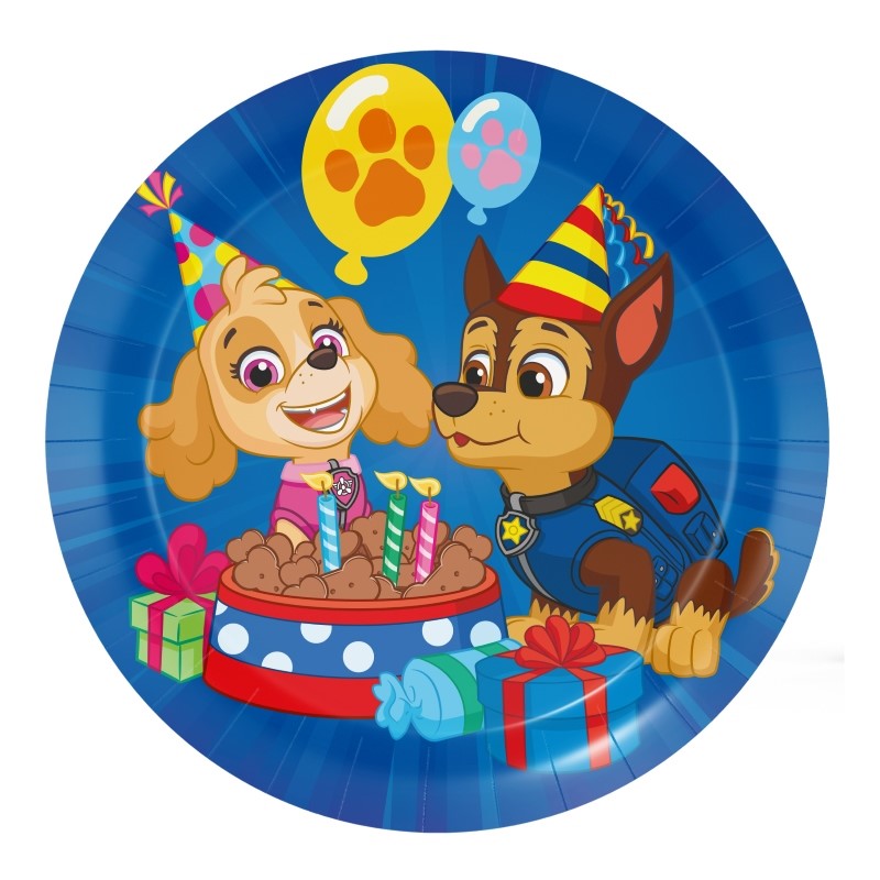 Πιάτα Χάρτινα 18εκ Paw Patrol / 8 τεμ