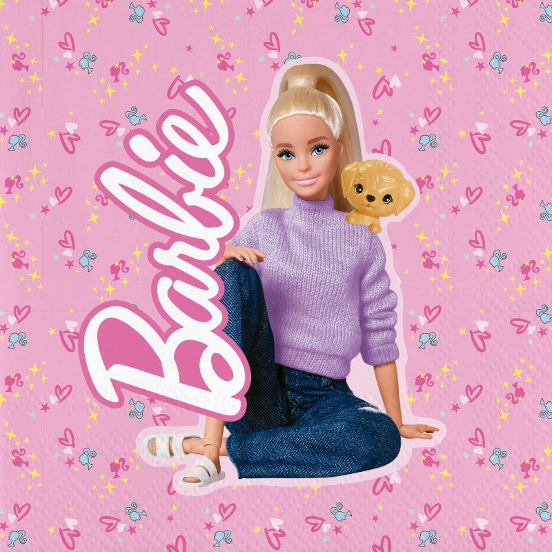 Χαρτοπετσέτες φαγητού 33εκ Barbie Sweet Life / 20 τεμ