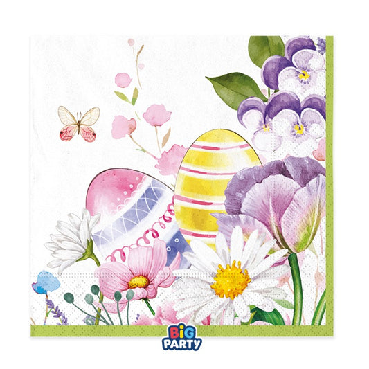 16 Χαρτοπετσέτες 33 x 33 cm. Floral Easter