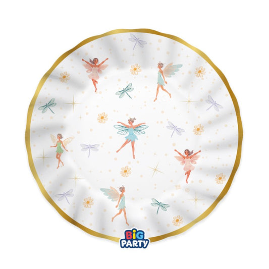 Πιάτα χάρτινα 23εκ. Fairy - Νεράιδες / 6 τμχ