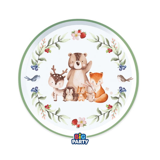 Πιάτα Χάρτινα 18εκ Wood Animals - Ζωάκια Δάσου / 6 τμχ