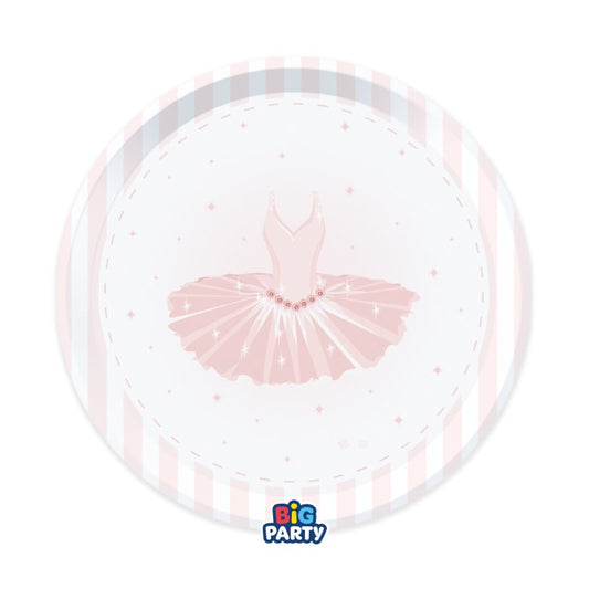 Πιάτα Χάρτινα 22εκ. Μπαλαρίνα - Ballet / 6 τμχ