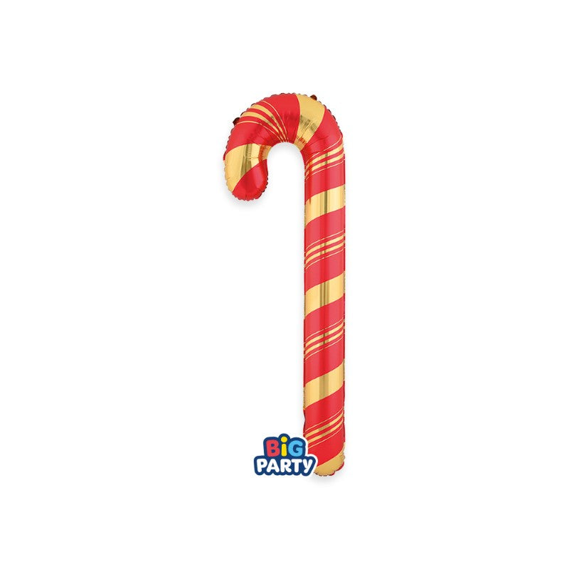Μπαλόνι Φοιλ Σχήμα Γλειφιτζούρι Κόκκινο - Candy Cane / 36 x 73 εκ