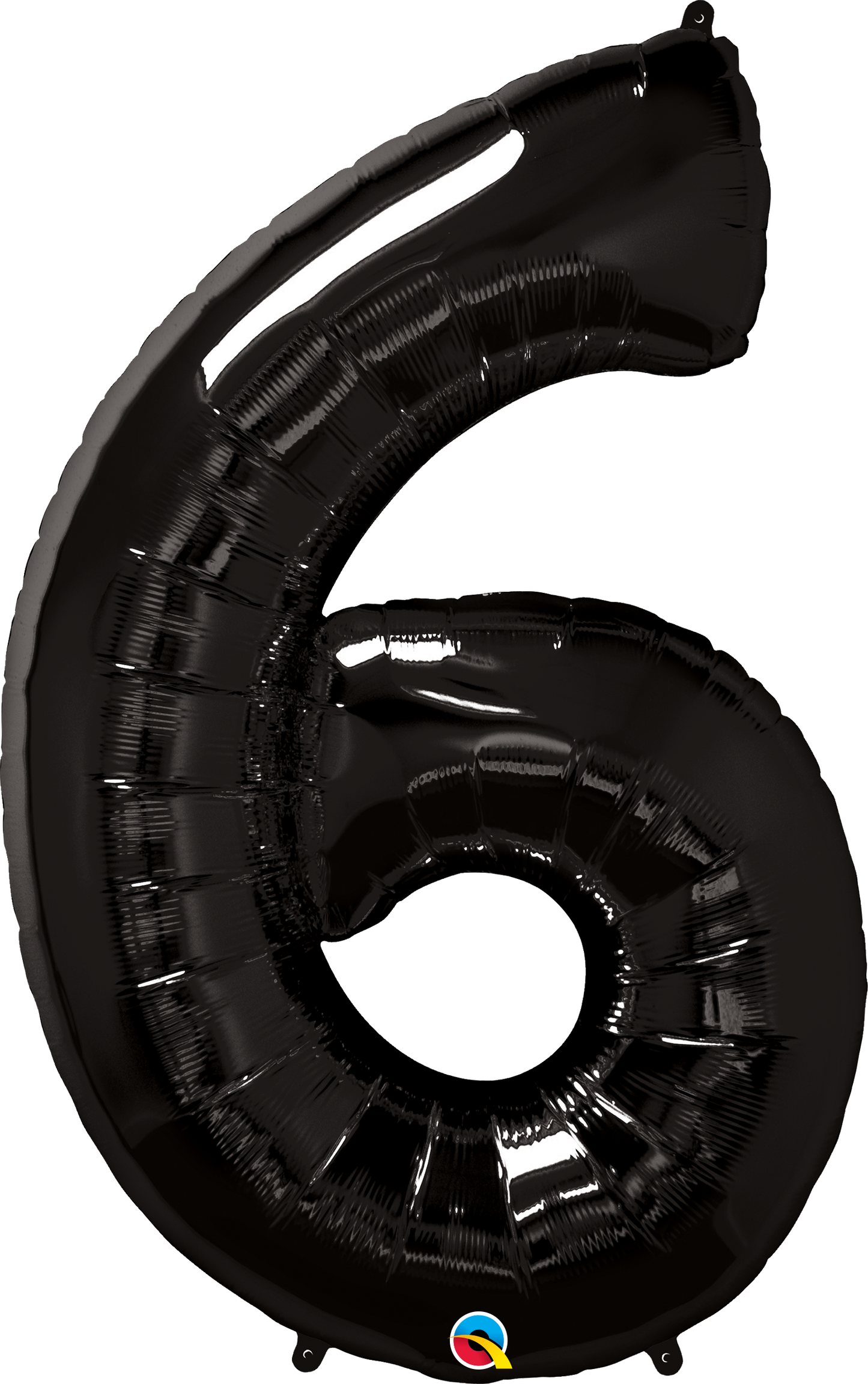 Μπαλόνι Φοιλ Σχήμα Νούμερο 6 Μαύρο 86εκ ύψος