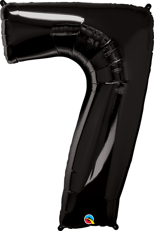 Μπαλόνι Φοιλ Σχήμα Νούμερο 7 Μαύρο 86εκ ύψος
