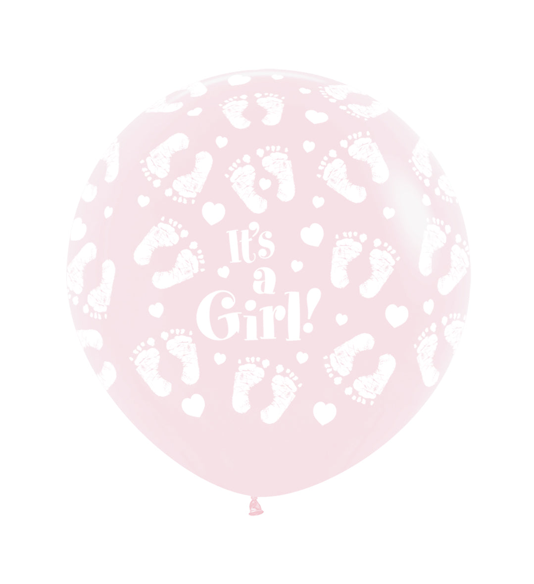 Μπαλόνια Λάτεξ 24 Its A Girl  Footprint all Around Ροζ  / 2 τεμ