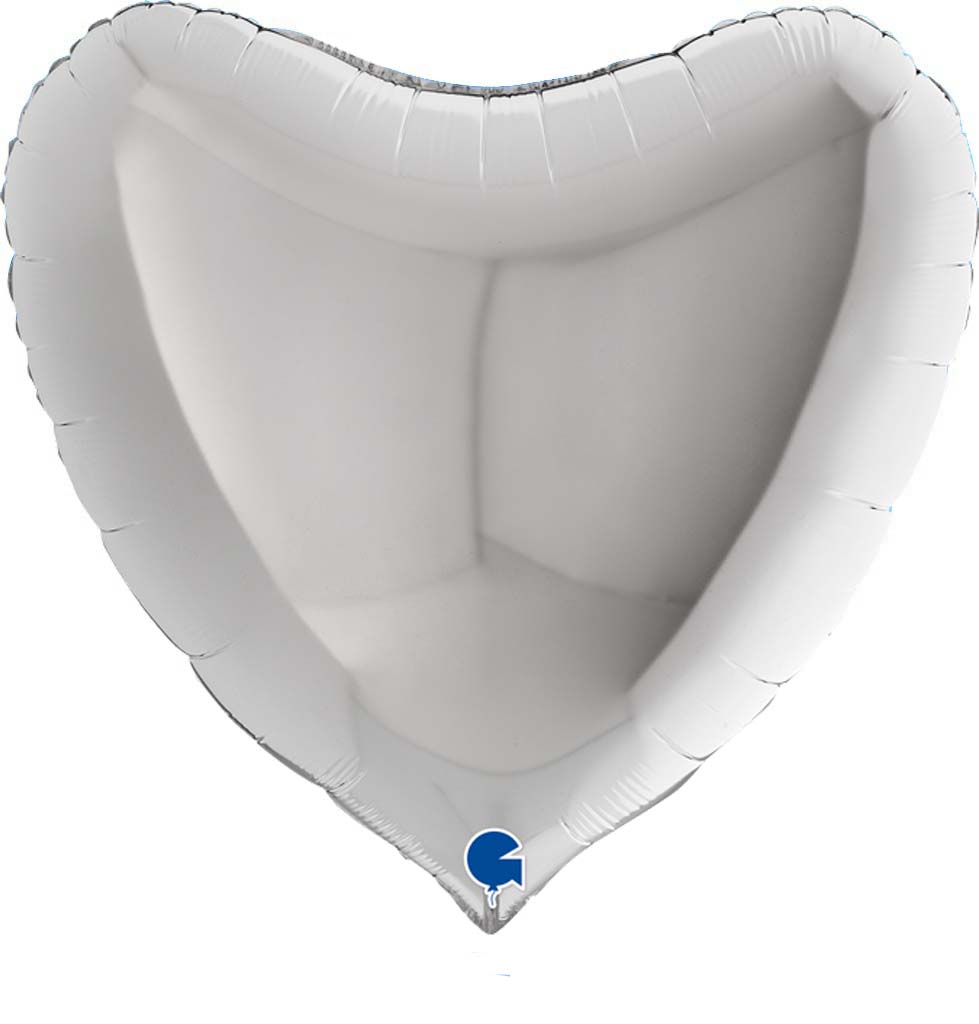 36" Μπαλόνι Ασημί Καρδιά