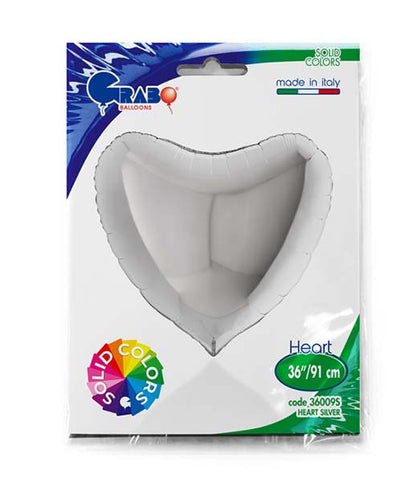 36" Μπαλόνι Ασημί Καρδιά