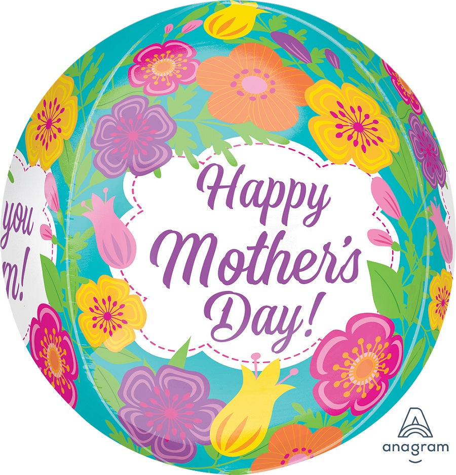 Μπαλόνι Φοιλ Orbz Happy Mother's Day - Love You Mom / 40 εκ