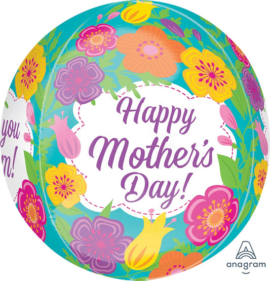 Μπαλόνι Φοιλ Orbz Happy Mother's Day - Love You Mom / 40 εκ