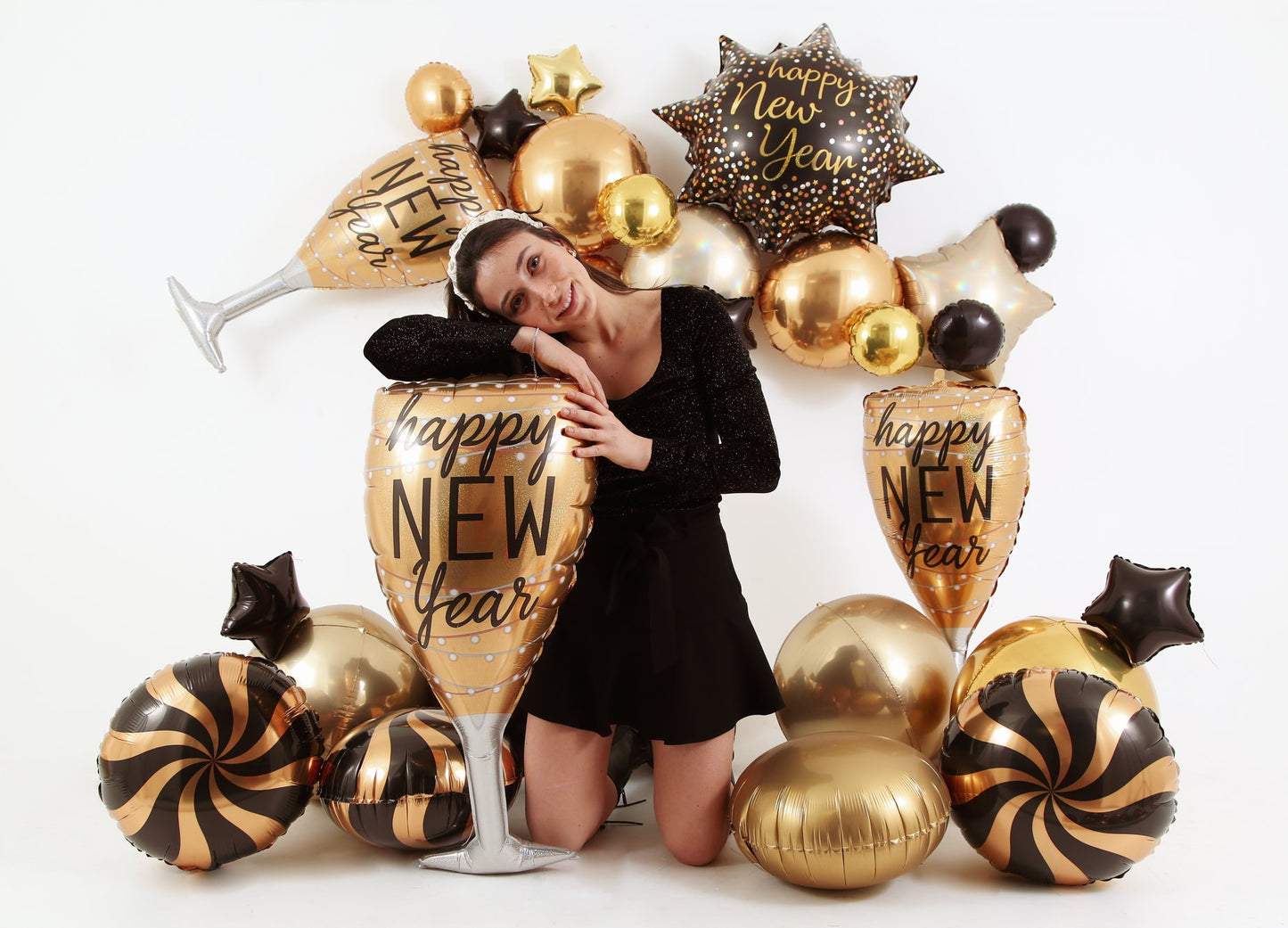 37" Μπαλόνι Ποτήρι Σαμπάνιας Happy New Year