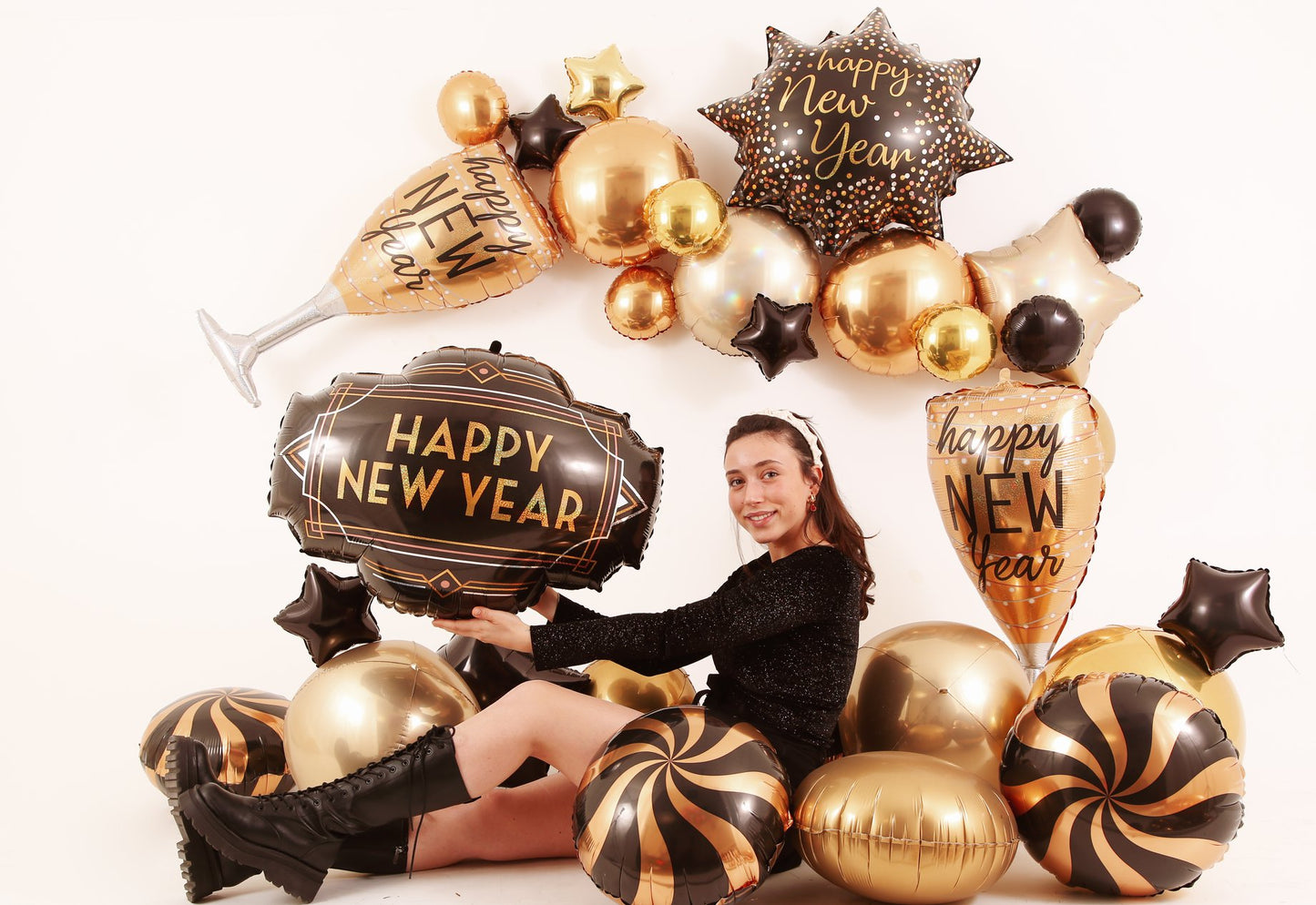 37" Μπαλόνι Ποτήρι Σαμπάνιας Happy New Year