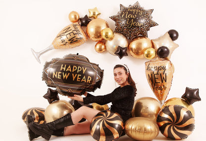 37" Μπαλόνι Ποτήρι Σαμπάνιας Happy New Year