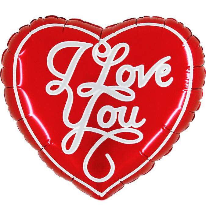 39'' Μπαλόνι Καρδιά 'I love you'