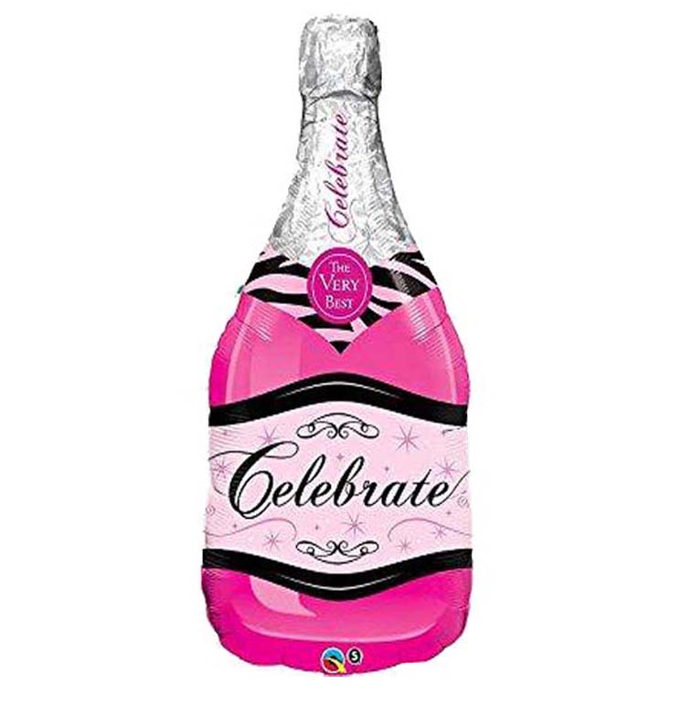 39" Μπαλόνι ροζ μπουκάλι κρασιού "celebrate