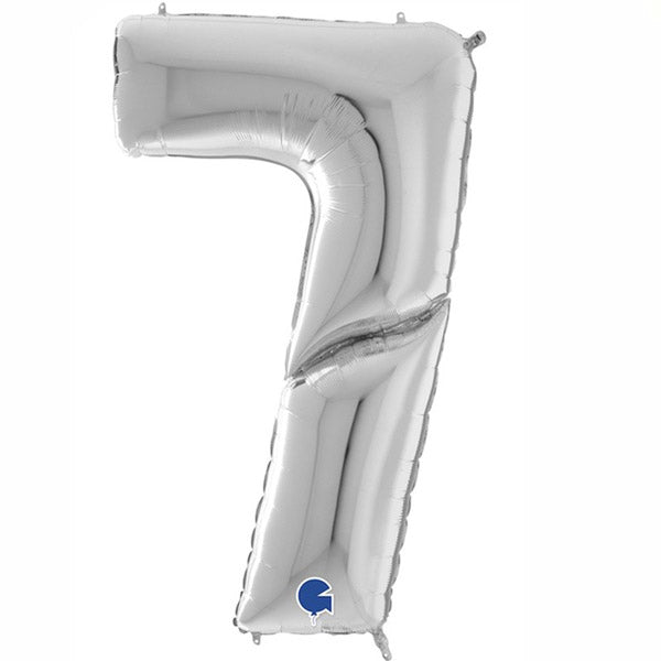 Γίγας Μπαλόνια Αριθμοί Ασημί 163 cm – 64″