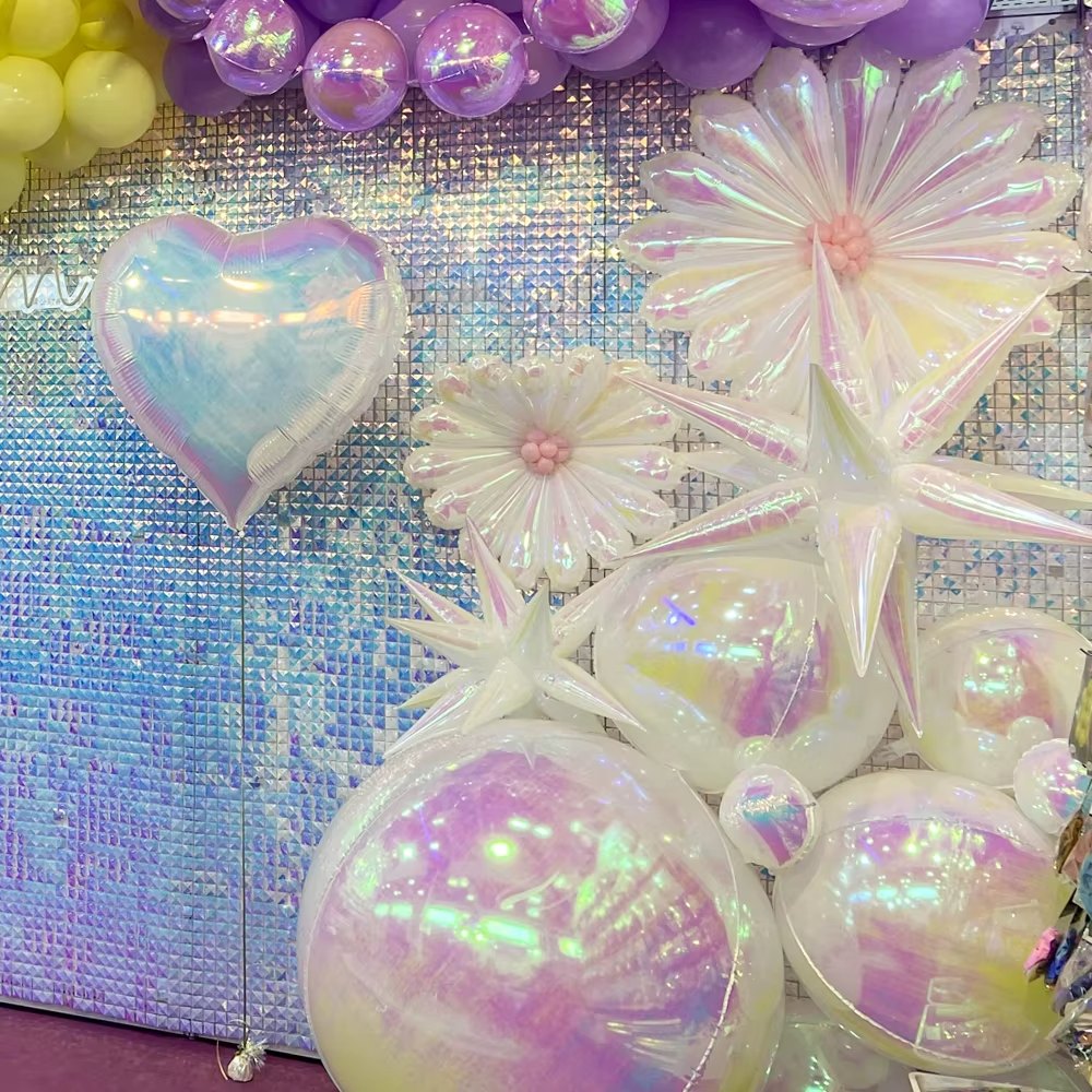 40” Μπαλόνι Καρδιά Λευκή Ιριδίζουσα