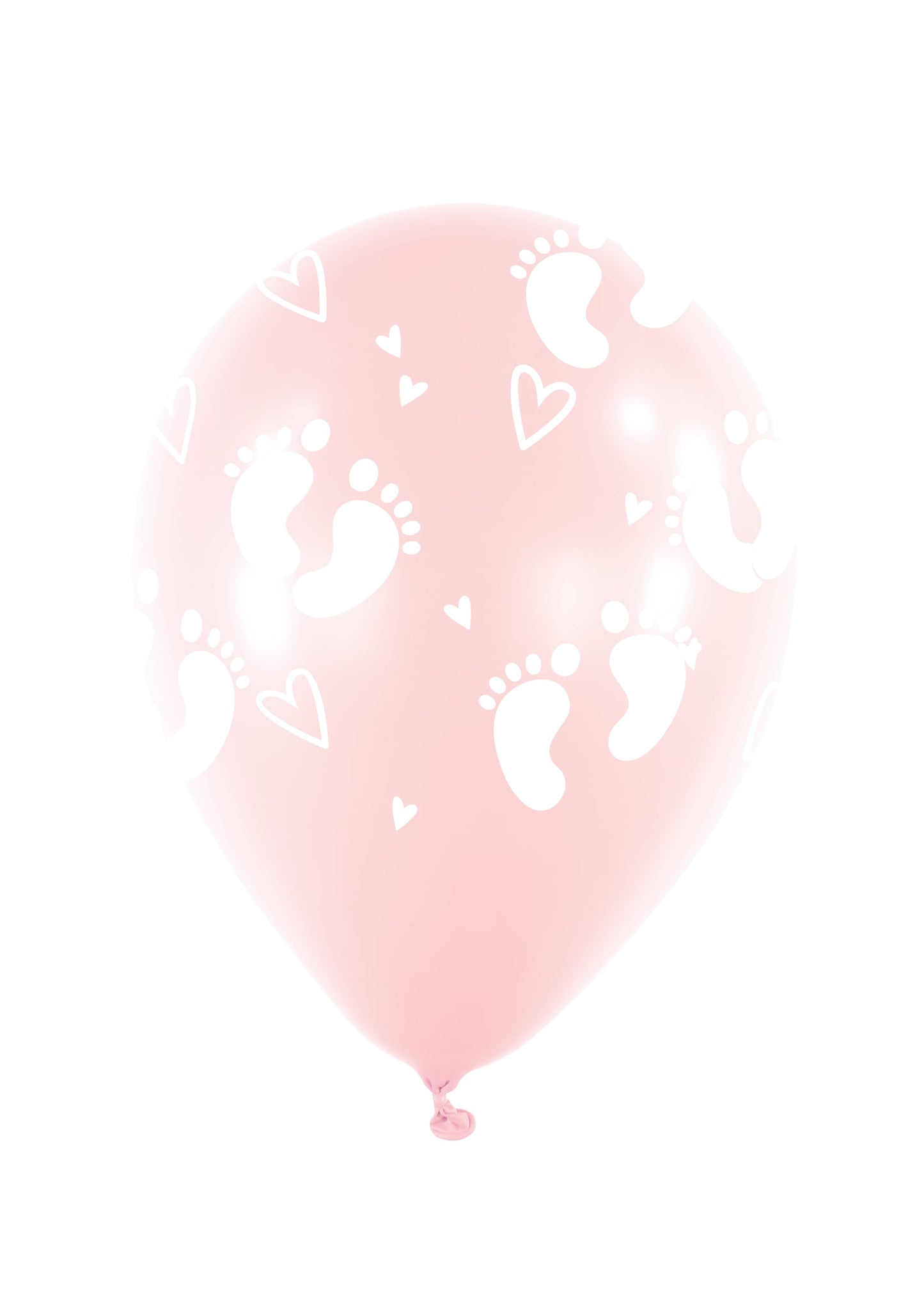 Μπαλόνια Λάτεξ 11 Baby Footprints Ροζ / 25 τεμ