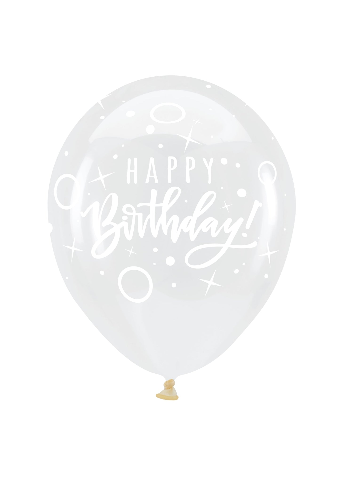 Μπαλόνια Λάτεξ 11 Birthday Dots & Sparkle Διάφανο / 25 τμχ