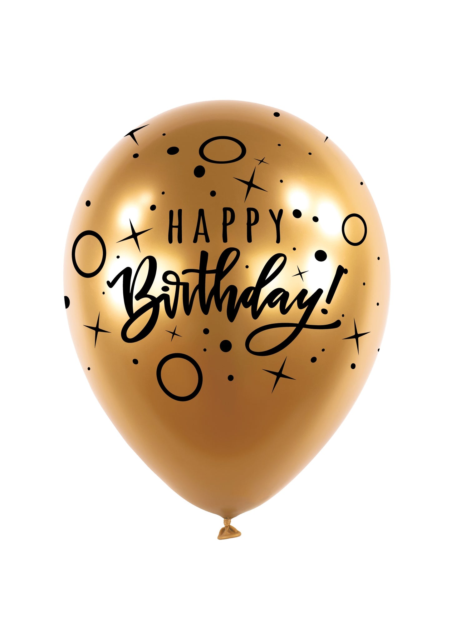 Μπαλόνια Λάτεξ 11 Birthday Dots & Sparkle Satin Gold / 6 τμχ