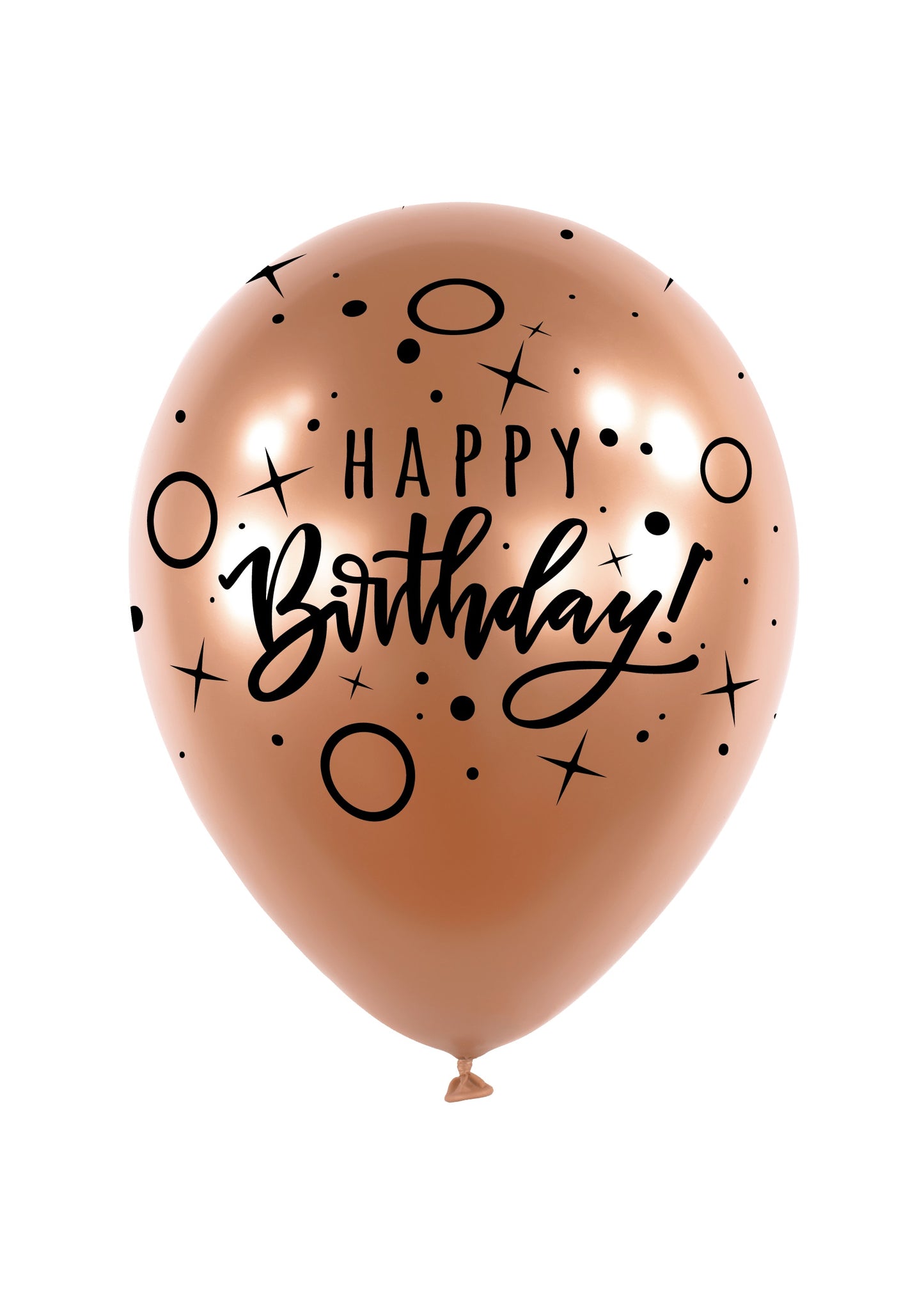 Μπαλόνια Λάτεξ 11 Birthday Dots & Sparkle Satin Rose Copper / 6 τμχ