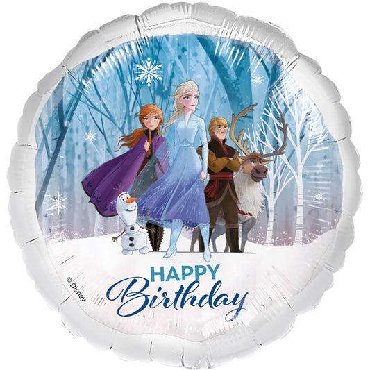 Μπαλόνι Φοιλ 17 Frozen II Happy Birthday Σιέλ / 45 εκ