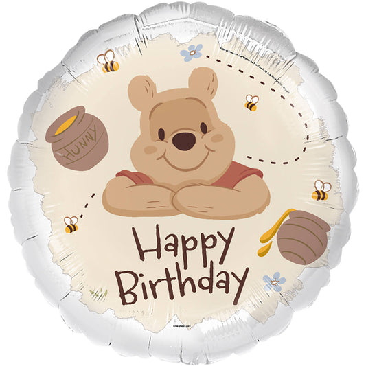 Μπαλόνι Φοιλ 17 Winnie The Pooh  Happy Birthday / 45 εκ