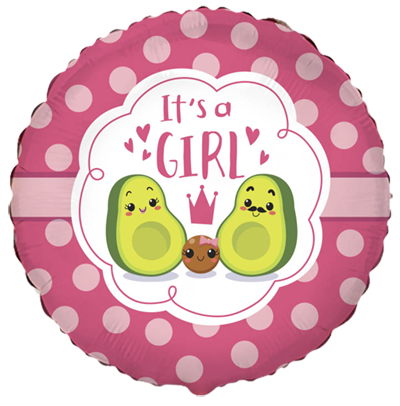 Μπαλόνι Φοιλ 18 Baby Girl  Avocado - Αβοκάντο / 46 εκ Ασυσκεύαστο