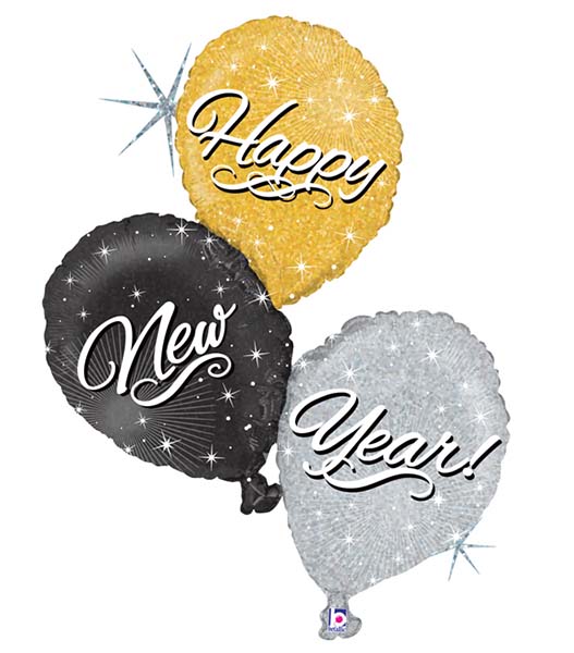 40" Μπαλόνι "New Year" τρίπτυχο