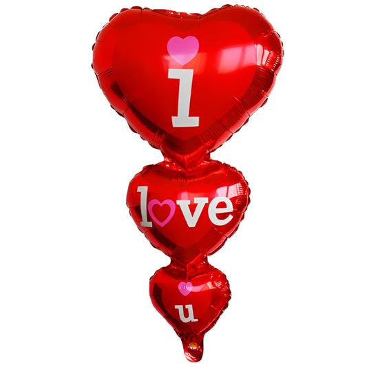 40″ Μπαλόνι Τριπλή Καρδιά κάθετη I Love you