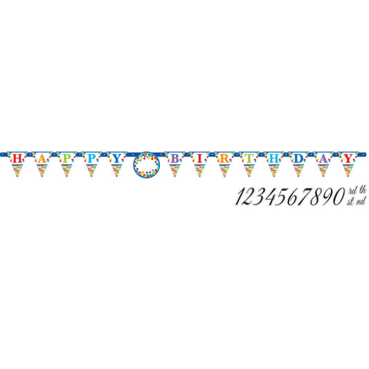 Γιρλάντα Γράμματα Bright Birthday Personalizable / 320 x 25.4 εκ