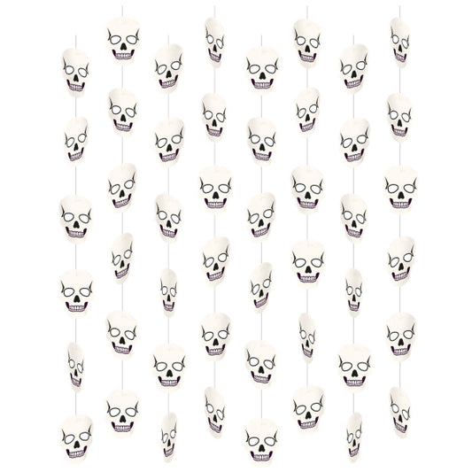 Κρεμαστά Διακοσμητικά Νεκροκεφαλές / 8 τεμ - 130 εκ