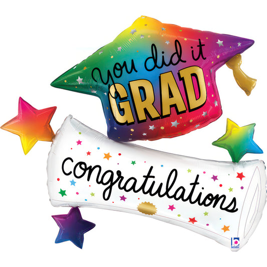 43" Μπαλόνι Αποφοίτησης Rainbow Grad