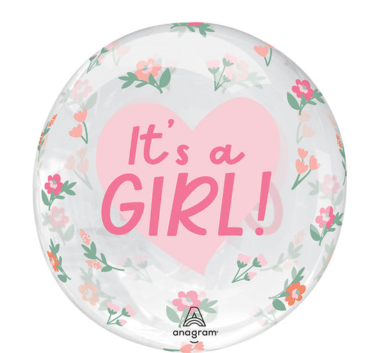 Μπαλόνι Clearz 18-22  It's a Girl Floral με Λουλούδια