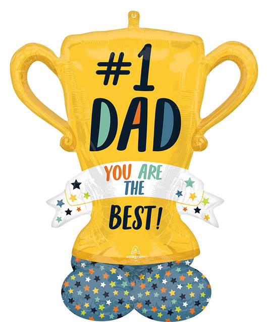 Μπαλόνι Φοιλ Airloonz Best Dad Trophy / 96 x 109 εκ - Κύπελλο