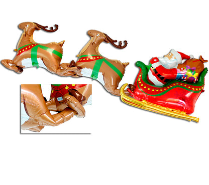 46" 3D Μπαλόνι Άι Βασίλης με έλκυθρο