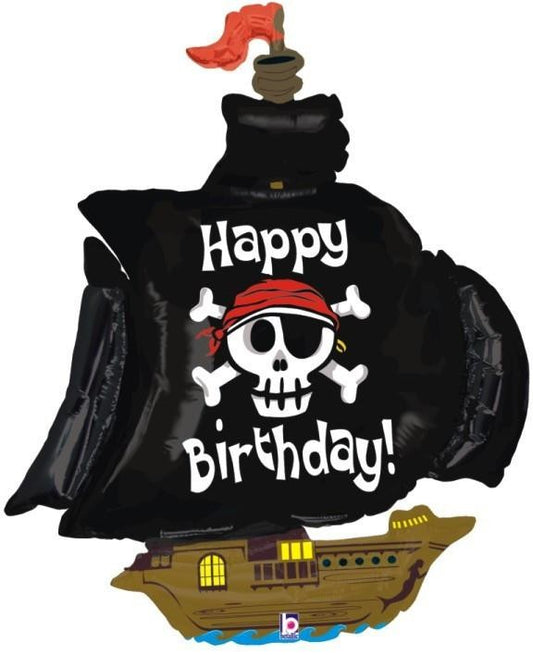 46" Μπαλόνι Πειρατικό Καράβι Happy Birthday