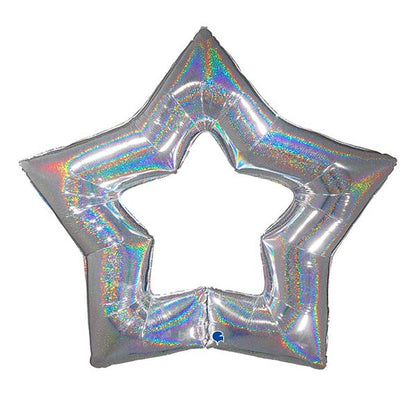 48" Μπαλόνι Ασημί Linky Aστέρι