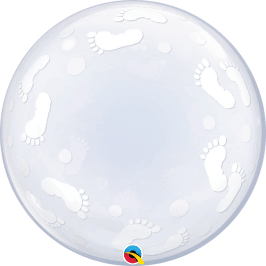 Deco Bubble 24 Inches Baby Footprints