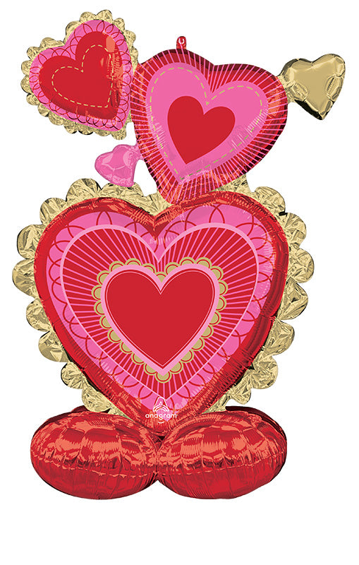Μπαλόνι φοιλ AirLoonz Valentine Scalloped Sweethearts