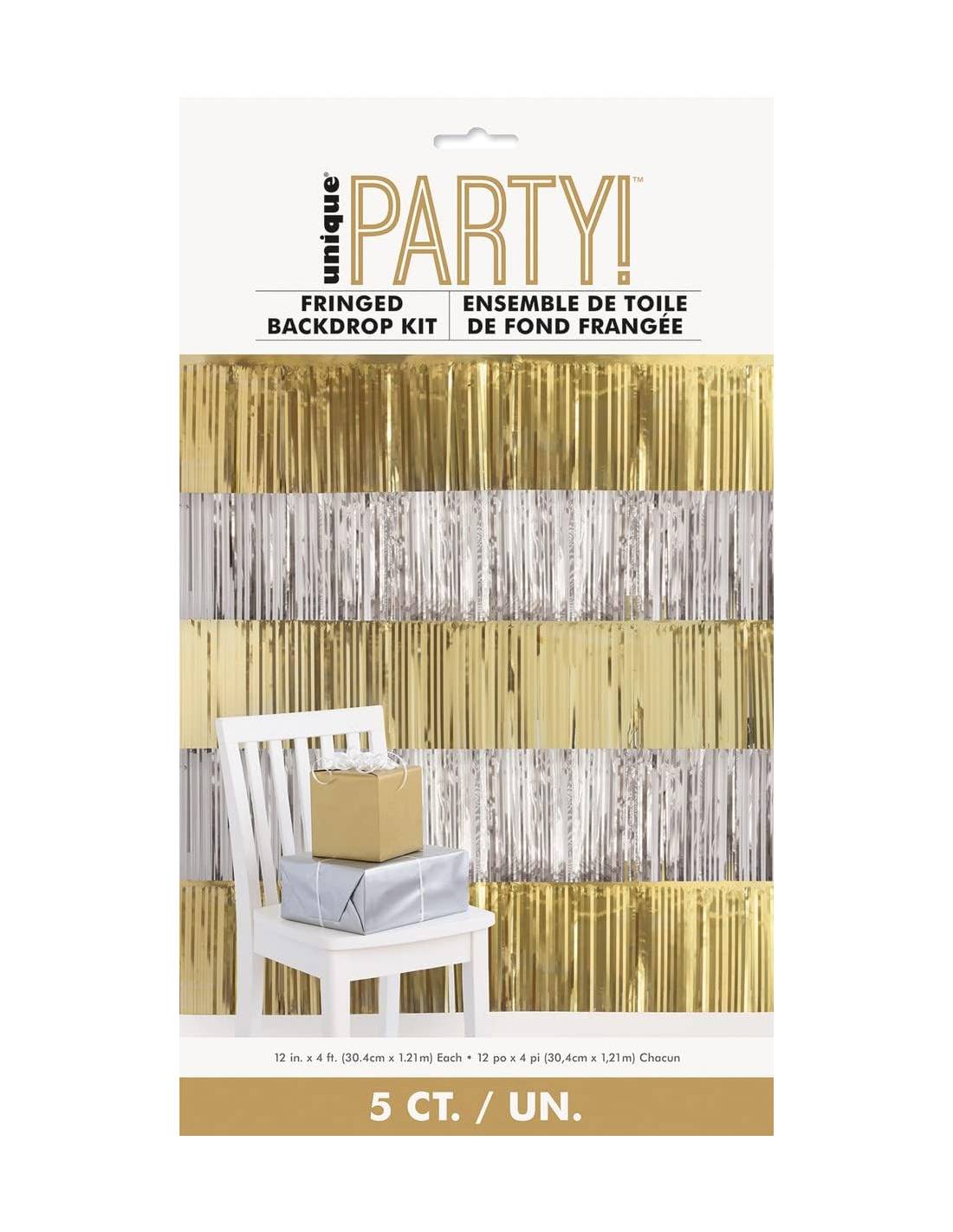 Κουρτίνα Μεταλλική Backdrop Χρυσό & Ασημί /Gold & Silver σε  5 τεμ.